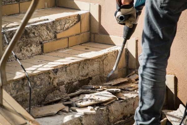 Concrete Stair Demolition in Poulsbo